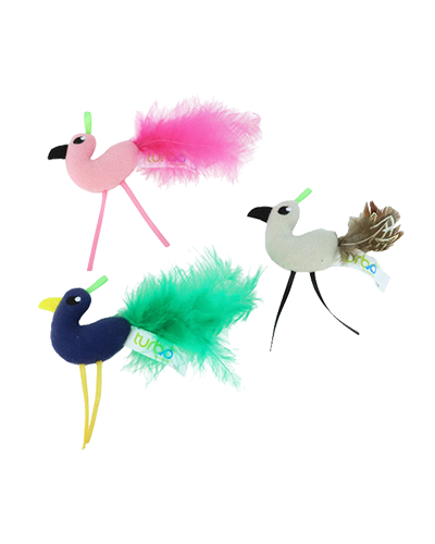Picture of Coastal Turbo Bird with Feather - Single Cat Toy