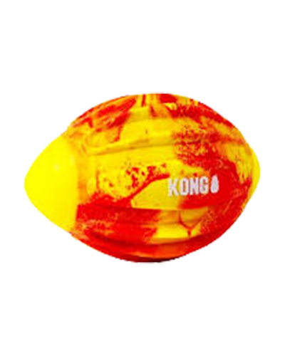 Picture of Kong Flexball Red and Yellow Football - Dog Toy