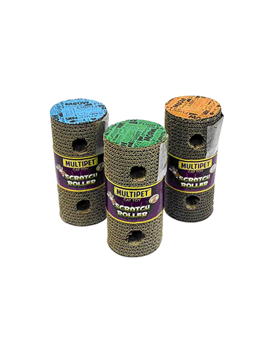Picture of MultiPet Cardboard Rolling Cat Scratcher Assorted Colors - Cat Toy