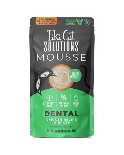 Picture of Tiki Cat Solutions Mousse Dental with Chicken - 2.4 oz Wet Cat Food