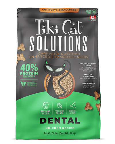 Picture of Tiki Cat Solutions Dental with Chicken - 2.8 lb Dry Cat Food