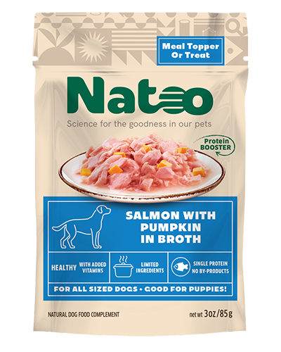 Picture of Natoo Salmon with Pumpkin Topper - 3 oz Wet Dog Food