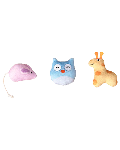 Picture of Spot Cuddly and Colorful Catnip -3 Pack Cat Toy