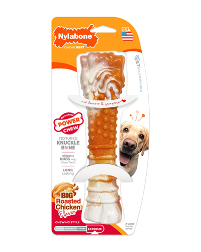 Picture of Nylanone Power Chew 70th Birthday Roasted Chicken Bone - Dog Toy