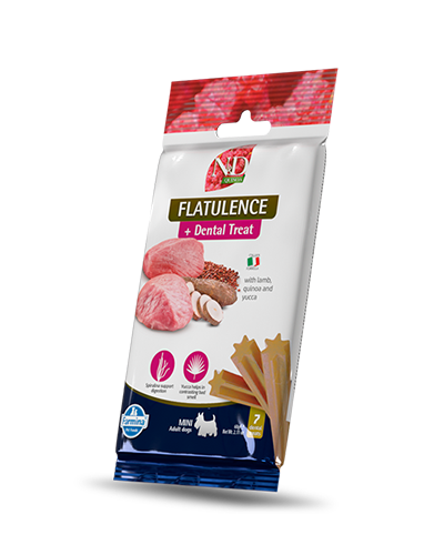 Picture of Farmina N&D Flatulence Dental Treat with Lamb, Quinoa, and Yucca Mini - 2.1 oz Dog Treat