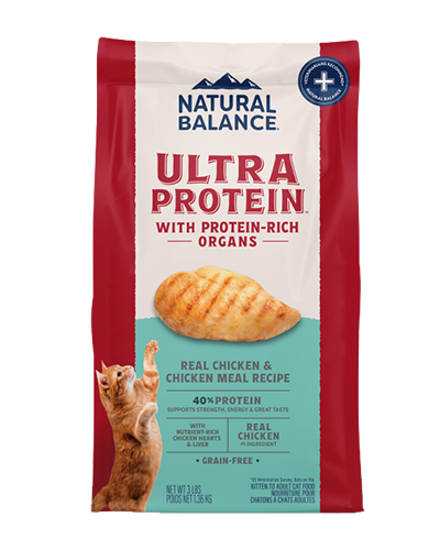 Picture of Natural Balance Ultra Protein Chicken and Chicken Meal Recipe - 3 lb Dry Cat Food