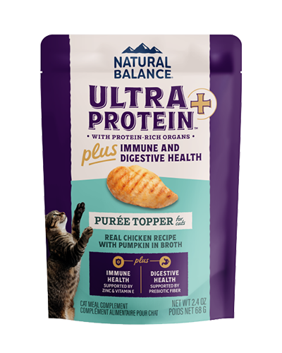 Picture of Natural Balance Ultra Protein Plus Immune and Digestive Health Chicken & Chicken Meal Puree Topper - 2.4 oz Wet Cat Food