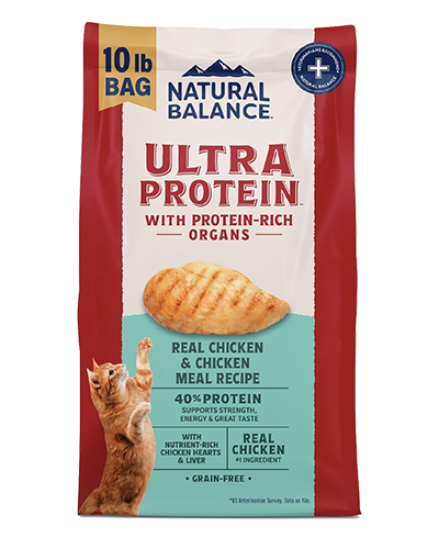 Picture of Natural Balance Ultra Protein Chicken and Chicken Meal Recipe - 6 lb Dry Cat Food