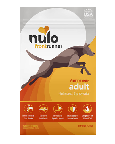 Picture of Nulo Frontrunner Ancient Grain Kibble Chicken, Oats, & Turkey Recipe for Dogs 3 lb