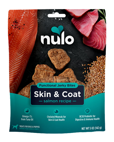 Picture of Nulo Functional Jerky Skin & Coat Salmon Recipe for Dogs 5 oz
