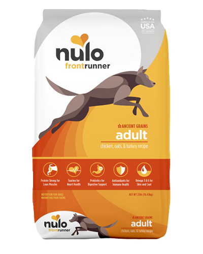 Picture of Nulo Frontrunner Ancient Grain Kibble Chicken, Oats, & Turkey Recipe for Dogs 23 lb