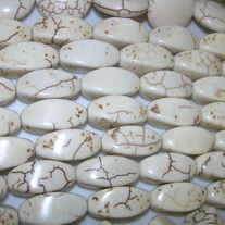 White howlite ~ twisted oval 