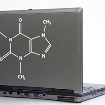 Caffeine Molecule Vinyl Decal - 9x8