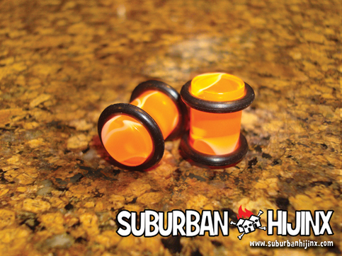 Orange UV Marble Plug