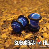 Blue UV Marble Plug