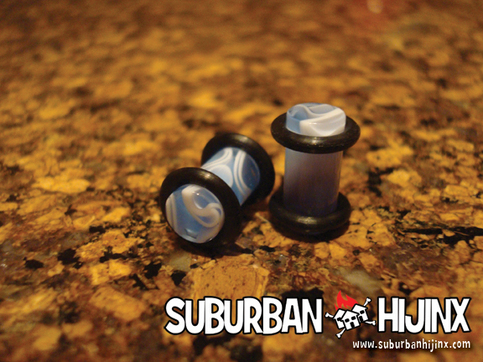 Light Blue UV Marble Plug