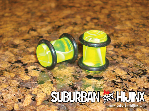 Highlighter Yellow UV Marble Plug