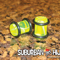Highlighter Yellow UV Marble Plug