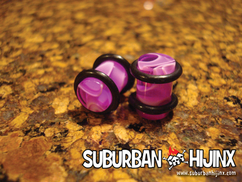 Purple UV Marble Plug