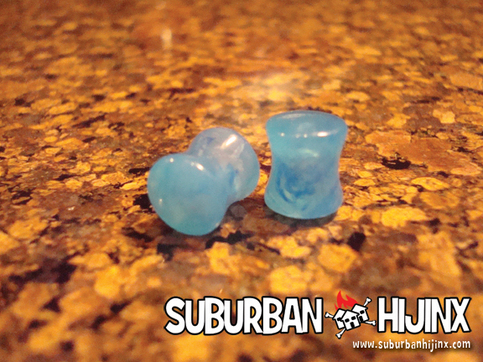 Blue UV Granite Saddle Plugs
