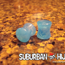 Blue UV Granite Saddle Plugs