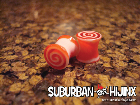 Red Vortex Swirl Saddle Plug