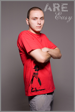 Gangsta Penguin - Black on Red