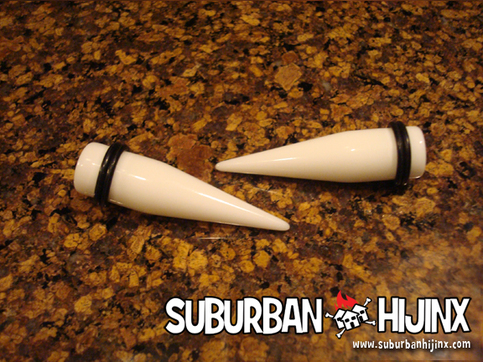 White UV Acrylic Taper