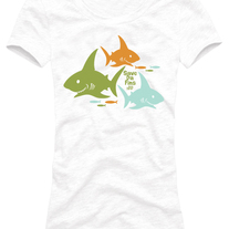 Jive Peoples "Save 'Da Fins" White Tee