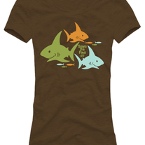 Jive Peoples "Save 'Da Fins" Chocolate Tee