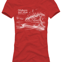 Jive Peoples "Crescent Cove" Red Tee