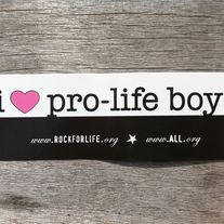 "I (Heart) Pro-Life Boys" Bumpersticker