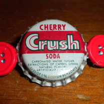 Cherry Crush Soda Bottle Cap Hair Clip