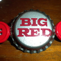 Big Red Soda Bottle Cap Hair Clip
