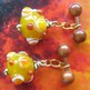 Lemon & Orange Fizz Bombs: Beaded Cufflinks - Thumbnail 2