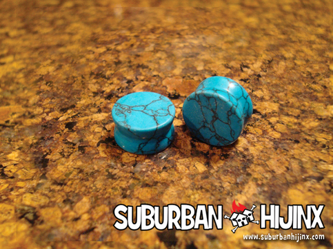 Turquoise Saddle Plug (Semi Precious Stone)