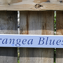 Hydrangea Blues Handpainted Sign