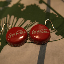 Coca-Cola Bottle Cap Earrings
