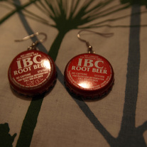 IBC Root Beer Bottle Cap Earrings