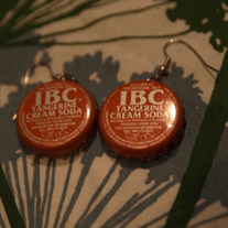 IBC Tangerine Cream Soda Bottle Cap Earrings