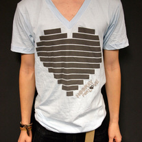 Digital Heart V-neck