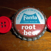Fanta Root Beer Bottle Cap Hair Clip