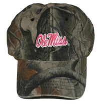 Ole Miss Script Camo Cap