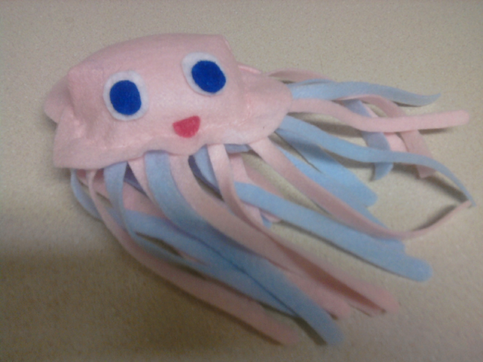 Pink and blue jelly