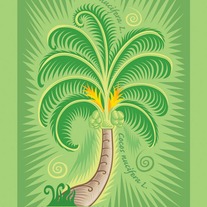 "Cocos Nucifera"-Coconut palm-Limited edition archival inkjet print on canvas.