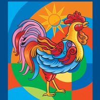 "El Gallito"-Limited edition archival inkjet print on canvas.