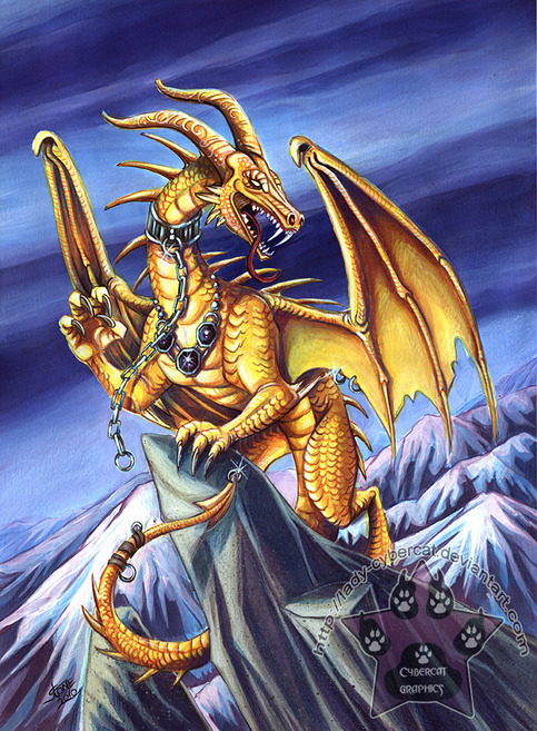 Gold Dragon Print 8.5 x 11