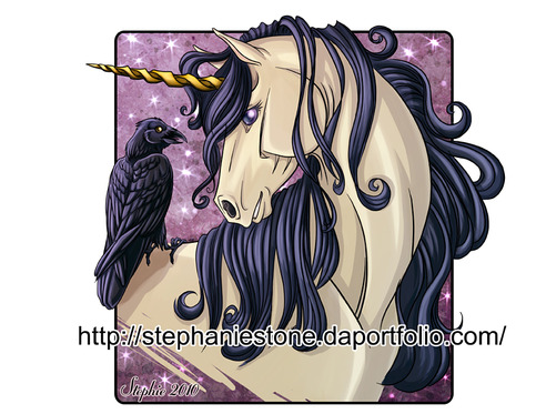 Gothic Unicorn Print 8.5 x 11