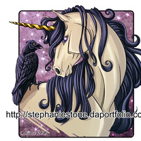 Gothic Unicorn Print 8.5 x 11