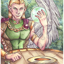 Watercolor Elf Lord Print 8.5 x 11